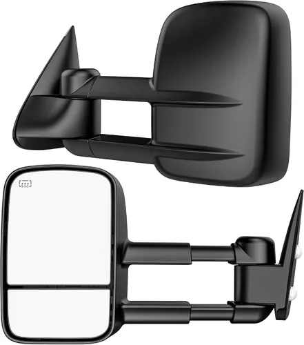 Vista 8 de Espejos de remolque compatibles con Chevy GMC C/K 1500 2500 3500 1988-1998, espejos laterales de remolque extendidos plegables manuales
