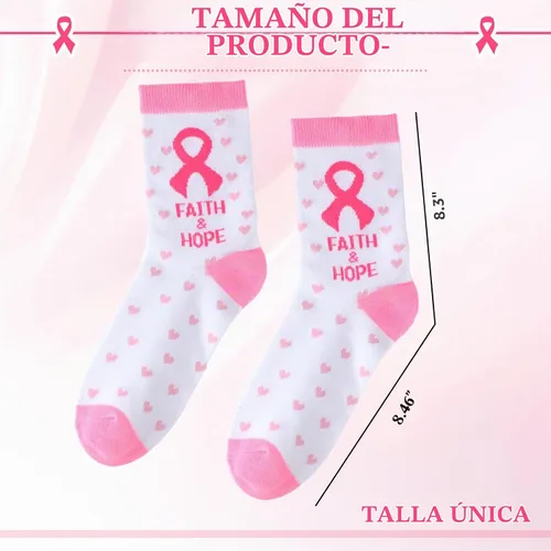 Vista 3 de Hercicy Calcetines de concientización sobre el cáncer de mama a granel