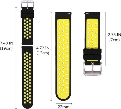 Vista 6 de Correa de silicona universal para relojes de 18mm 20mm 22mm 24mm elige