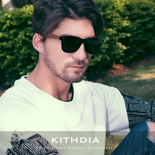 Vista 6 de Zebra - Gafas de sol polarizadas de bambú de madera para hombres y mujeres - Gafas de sol con patillas de madera S5029