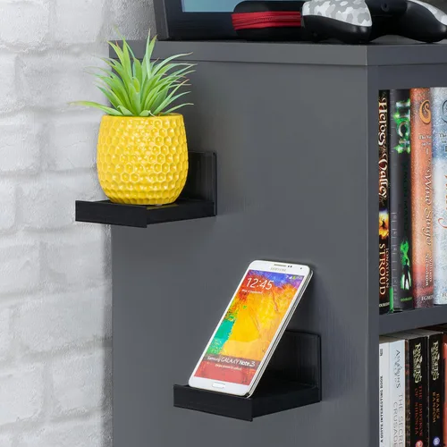 Vista 3 de BRAINWAVZ Estante universal sin tornillos de 4 pulgadas para cámara de seguridad en la nube, monitor de bebé, altavoces pequeños, electrónica y más