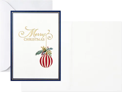 Vista 5 de Hallmark Surtido de tarjetas de Navidad en caja, iconos navideños (48 tarjetas con sobres) (1XPX5173)