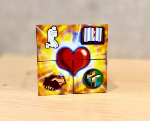 Vista 6 de E3 Resources EvangeCube - Cubo de rompecabezas de evangelismo evangelístico oficial, 7 paneles visuales para viajes de misión, VBS, escuela dominical