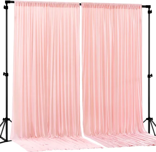Vista 47 de Cortinas de Fondo Beige - Cortinas de Poliéster Sin Arrugas para Fotografía, Cortinas de Fondo para Fiestas, para Decoraciones de Baby Shower
