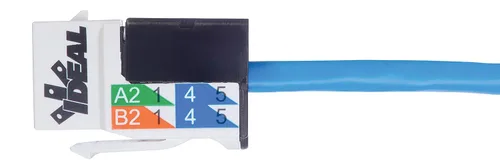 Vista 4 de IDEAL Electrical 89-751WH CAT5e Keystone Modular Jacks, blanco, 10 conectores modulares para conductores CAT5e 22-24 AWG