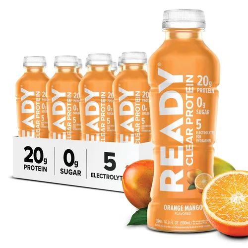 Vista 14 de Ready Protein Water - Agua con 0.53 onzas (15 g) de proteínas de suero de leche, sin azúcar, 12 unidades, 16.9 onzas líquidas cada una.