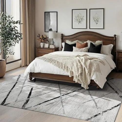 Vista 239 de jinchan Alfombra marroquí de pasillo 2x6 - Alfombra de pasillo lavable a máquina para cocina, alfombra moderna geométrica suave de pelo bajo