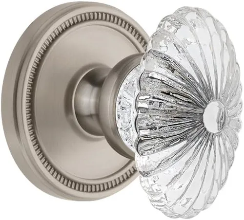 Vista 4 de Grandeur Pewter antiguo, 820641 Soleil Rosette Pomo de cristal burdeos, Privacidad-2.375