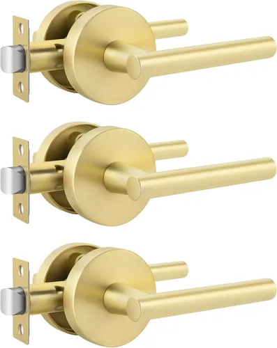 Vista 27 de Goldenwarm Juego de cerraduras negras para puerta exterior con cerrojo, aleación de zinc con llave igual con cerrojo de seguridad, manija de puerta