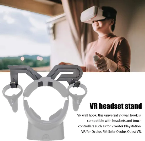 Vista 7 de CALIDAKA Soporte para auriculares VR, negro, soporte para dispositivos electrónicos portátiles, compatible con auriculares