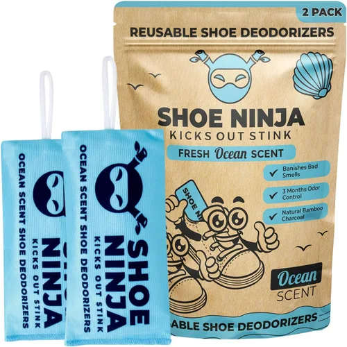 Vista 10 de Desodorizante de zapatos Shoe Ninja - Eliminación de olor de zapatos con carbón activado, removedor de olores de zapatos versátil y reutilizable