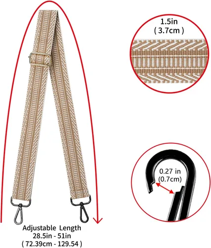 Vista 18 de ZOOEASS Hebillas de níquel Correa ancha para el hombro ajustable de repuesto para cinturón de pistola, hebilla de guitarra estilo bandolera