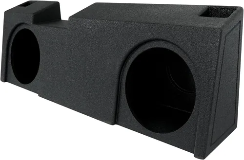 Vista 6 de QPower - Caja de subwoofer doble de 10 pulgadas para debajo del asiento, subcaja con puerto QBomb compatible con Chevy Silverado Crew y Double Cab
