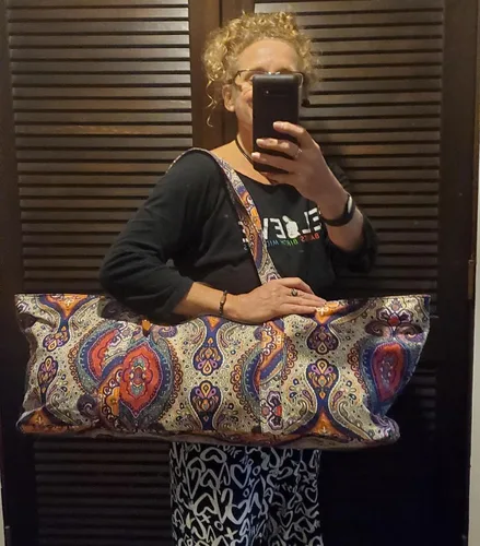 Vista 2 de Bolsa grande para esterilla de yoga para mujeres y hombres, bolsa de gimnasio para viajes, pilates, oficina, playa, entrenamiento, con correa