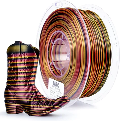 Vista 13 de ZIRO - Rápido cambio de color PLA, filamento de gradiente de color de 1.75mm, filamentos de PLA arcoíris brillantes, compatible con la mayoría