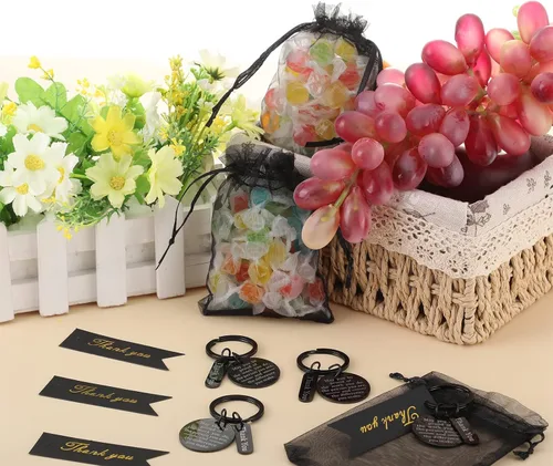 Vista 4 de Yinkin 72 Piezas Regalos de Agradecimiento a los Empleados al Por Mayor Regalos de Agradecimiento al Personal Bolsas de Organza con Tarjetas
