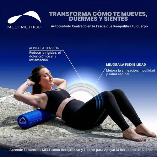 Vista 3 de MELT Method Rodillo de Espuma Suave de 36 Pulgadas para Terapia Física y Recuperación de Ejercicios - Tecnología FasciaTherapy - Rodillo de Espuma