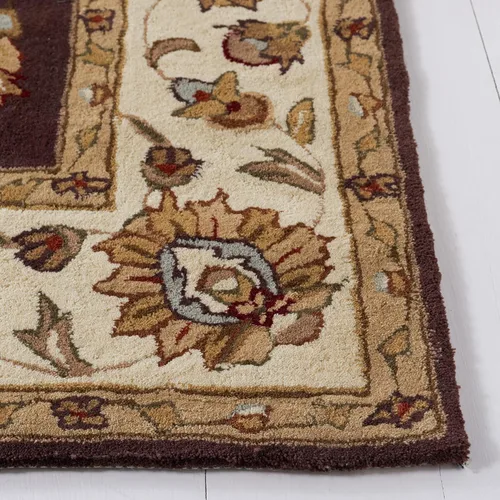 Vista 2 de SAFAVIEH Total Performance Collection - Alfombra decorativa, 2 x 3 pies, marrón y marfil, oriental, enganchada a mano, no desprende pelusa