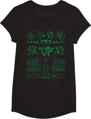 Vista 3 de Camiseta de realidad virtual VR Retro Gamers, Negro, S