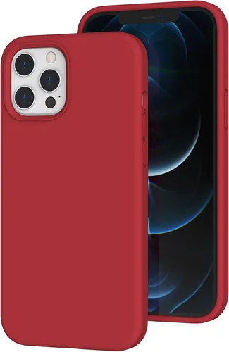 Vista 183 de Funda de silicona líquida compatible con iPhone 12 Pro Max 6.7 pulgadas, funda de gel de protección completa con forro de microfibra, funda