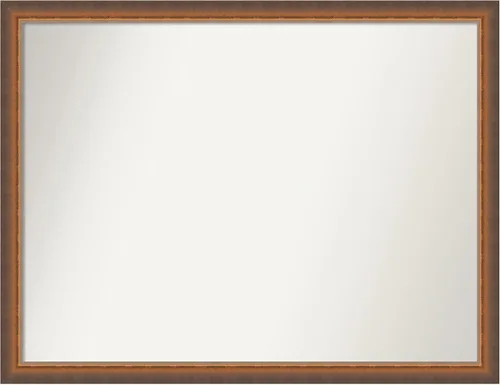 Vista 217 de Amanti Art Espejo de baño de bronce para sobre fregadero, 29 x 19 pulgadas, espejo rectangular de bronce antiguo, marco de madera tradicional