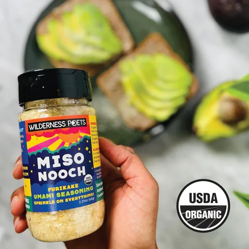 Vista 8 de Wilderness Poets, Miso Nooch - Condimento orgánico 100% seco de garbanzos Miso Umami - Espolvorea sobre todo. Orgánico, vegano, sin soja, rico