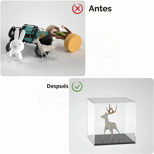 Vista 3 de Cliselda - Vitrina acrílica de 4 x 4 x 4 pulgadas para coleccionables y modelos