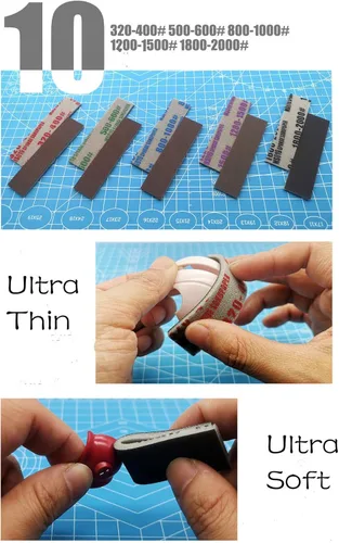Vista 2 de Hobby Model Craft Tools - Esponja de lijado multiusos tipo 50 piezas (grano 320-400 # 500-600 # 800-1000 # 1200-1500 # 1800-2000)