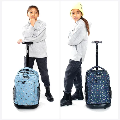 Vista 12 de J World New York Sunny - Mochila con ruedas para niños y adultos, azul (Geo Blue), talla única