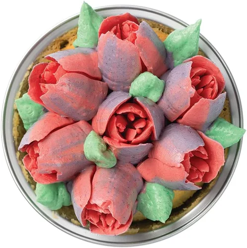 Vista 24 de Restaurantware Pastry Tek - Punta de tubería rusa, 1 punta para decoración de pastel de rosas, punta de decoración de acero inoxidable #9 resistente