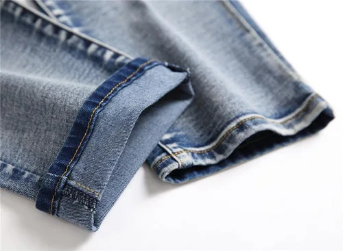 Vista 9 de AITITIA Jeans de corte recto lavado con cremallera para hombre