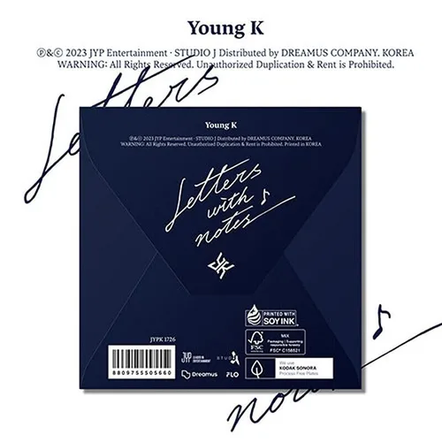 Vista 6 de YOUNG K LETTERS WITH NOTES 1st Full Album ALBUM Ver Ver. K-POP SEALED