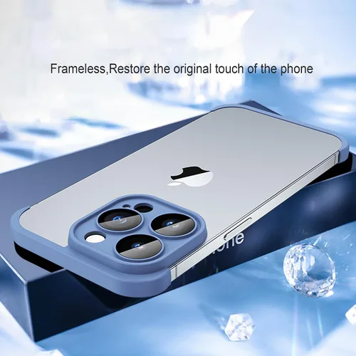 Vista 2 de Funda para iPhone 15 Pro Max con protector de lente de cámara, almohadilla de borde de esquina sin marco, suave y delgada de silicona TPU a prueba