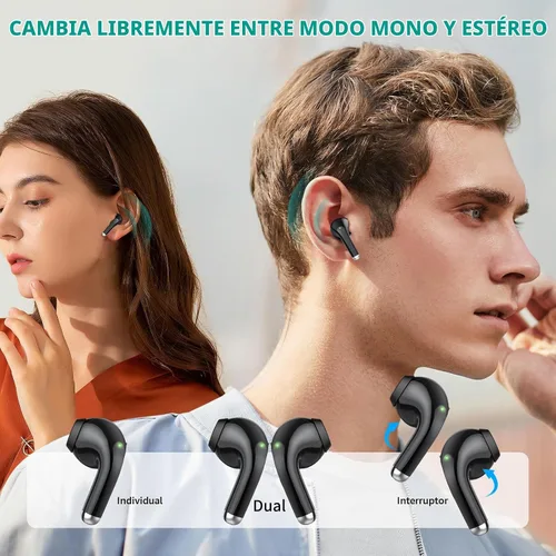 Vista 7 de ACAGET Auriculares inalámbricos para Samsung Galaxy S24 Ultra S25 S23 FE S22 S21 Plus Bluetooth 5.3 Auriculares con cancelación de ruido para iPhone