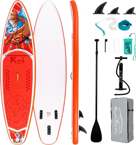 Vista 15 de FEATH-R-LITE Inflatable Stand Up Paddle Board with Beginner SUP Accessories