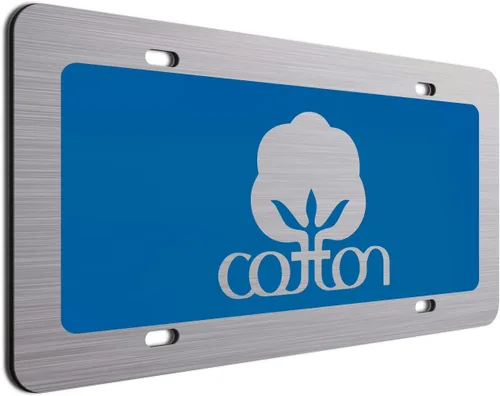 Vista 9 de Placa de matrícula decorativa de algodón blanco - 6"x12" de aluminio cepillado, etiqueta novedosa para exhibición en parachoques delantero