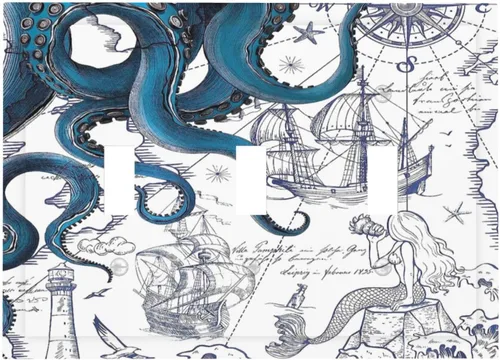 Vista 76 de Arte Moderno Abstracto de Lujo Turquesa Oscuro Verde Azulado Azul Gris Patrón Texturizado de Mármol 1 Gang Interruptor de Luz de Palanca Simple