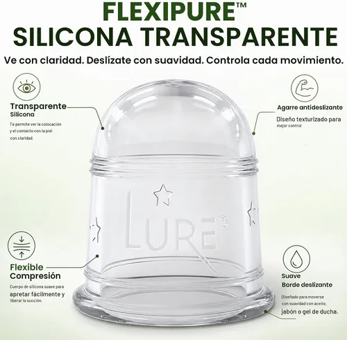 Vista 2 de Juego de terapia de ventosas de silicona 2 tazas de masaje profesional