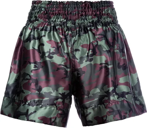 Vista 2 de Hardcore Training Pantalones cortos clásicos de Muay Thai Negro Blanco Rojo Camo Azul Kick Boxing MMA Combat Sport Sparring Trunks