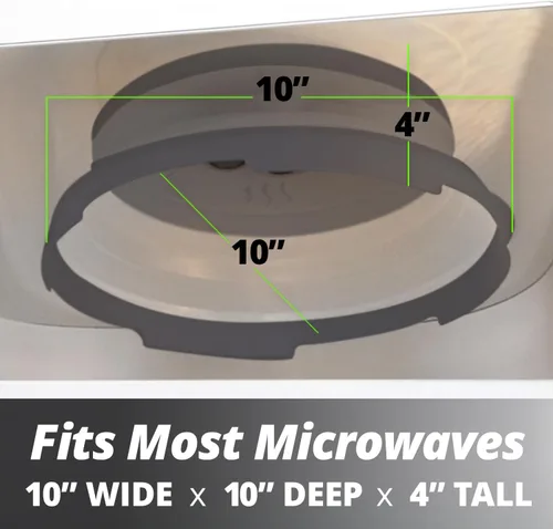 Vista 7 de HOVER COVER Cubierta magnética para salpicaduras de microondas, plegable de Microondas compactas de 10 pulgadas - Grafito