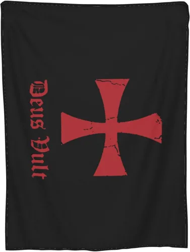 Vista 2 de Deus Vult Knights Templar Cross - Manta térmica, ligera, súper suave y cálida para todas las estaciones, para sofás