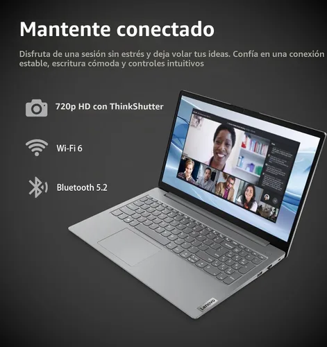 Vista 7 de Lenovo Laptop Computer V15, AMD Ryzen 5 7520U, 8 GB de RAM, SSD de 512 GB