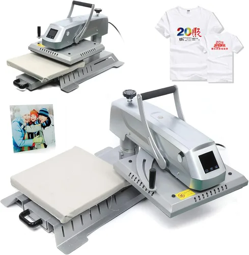 Vista 7 de Swing Away Pull Out Camiseta DIY Sublimación Máquina de Transferencia de Prensa de Calor 15"x15