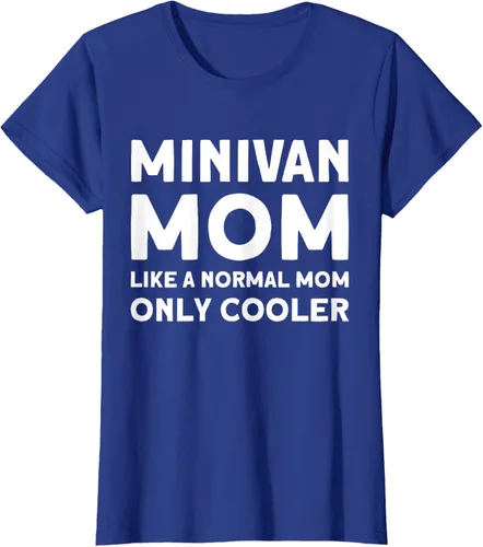 Vista 6 de Minivan Mom Like A Normal Mom Only Cooler Funny Family Car Camiseta, Negro