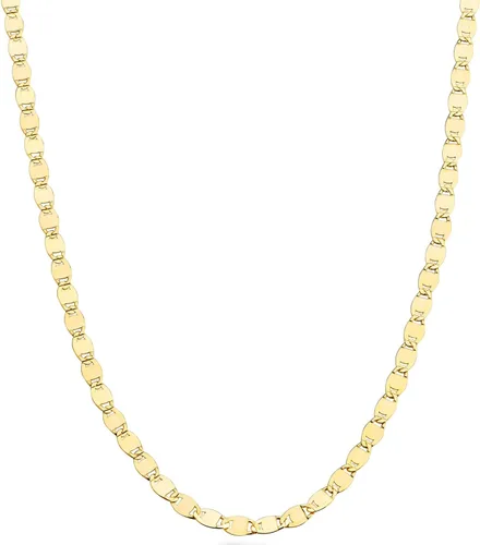 Vista 7 de Miabella Italian 925 Sterling Silver 18K Gold Plated Mirror Necklace Women Plata esterlina