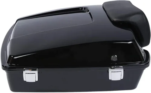 Vista 4 de Vivid Black Razor Tour - Kit de equipaje con almohadilla de respaldo pequeña para modelos Harley Davidson Touring 2009-2013 con kit de montaje