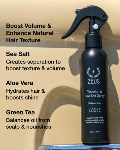 Vista 2 de ZEUS Spray texturizante para el cabello con sal marina, vaporizador profesional para dar volumen y peinar, mejora la textura y el volumen