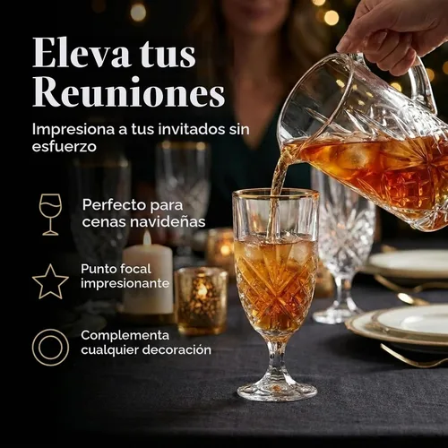 Vista 3 de Godinger Vasos para bebidas heladas, bandas doradas, cristal de Dublín, juego de 4
