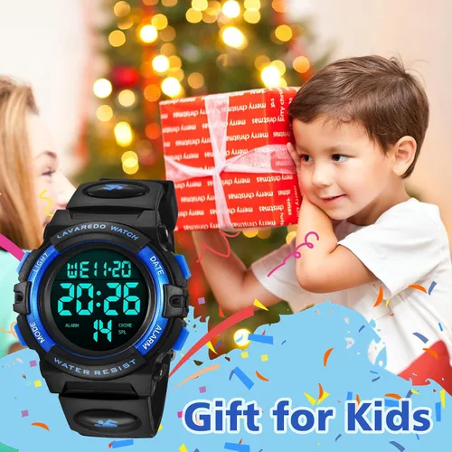Vista 3 de Kids Watch, Boys Watch Ages 3-15, Kids Digital Sport Outdoor Analog Watch LED 50 M Waterproof Alarm Wrist Watches with Silicone Band for Children