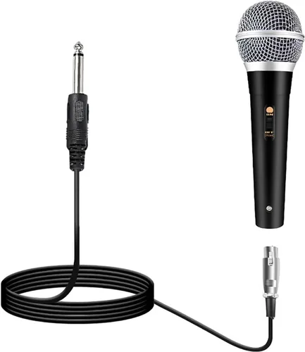 Vista 10 de E I F E R Micrófono dinámico con cable con enchufe de 0.256 in y cable de 9.8 ft para karaoke y rendimiento